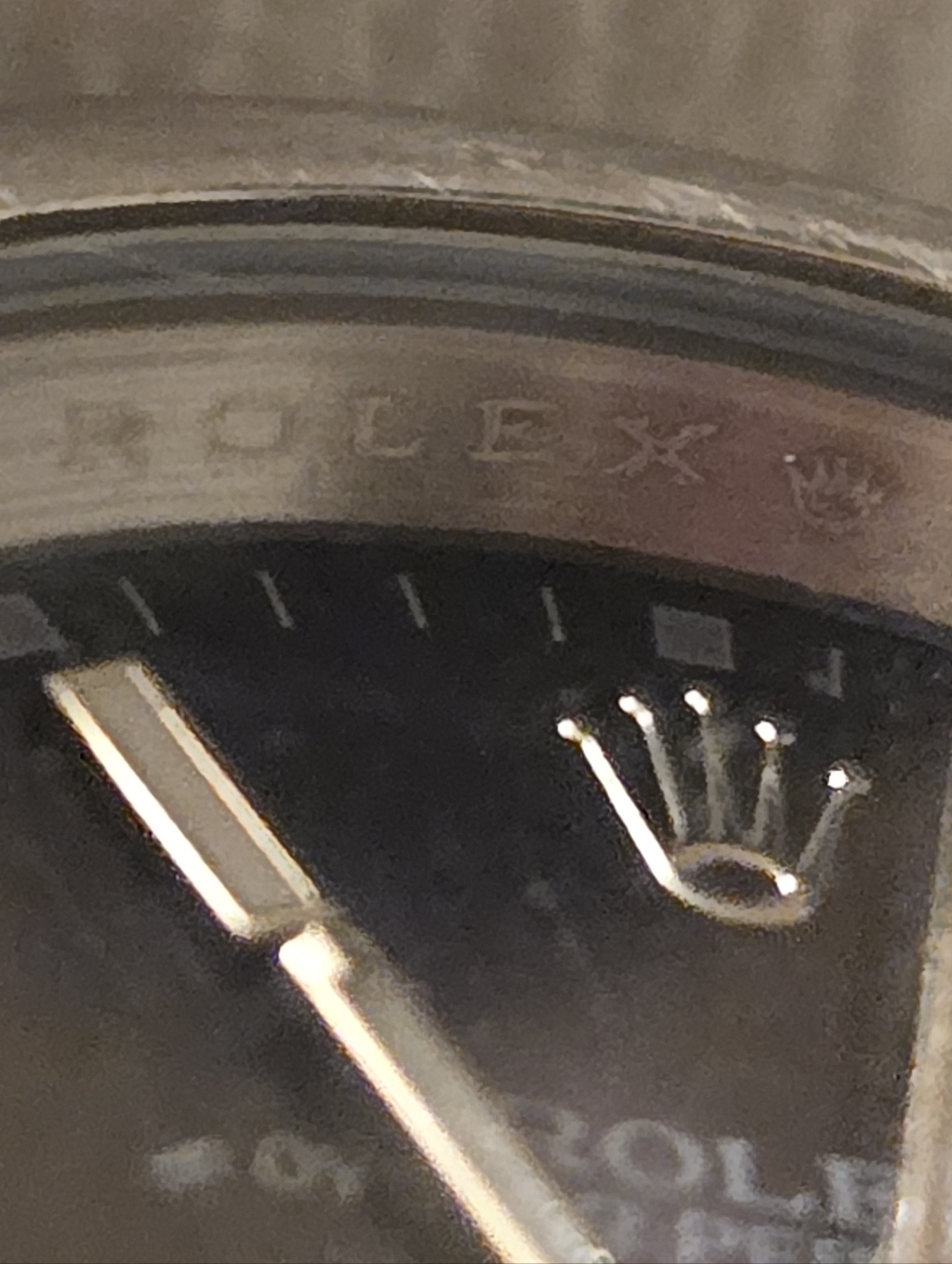 Rolex Oyster Perpetual Silver Case With Black Dial 36mm